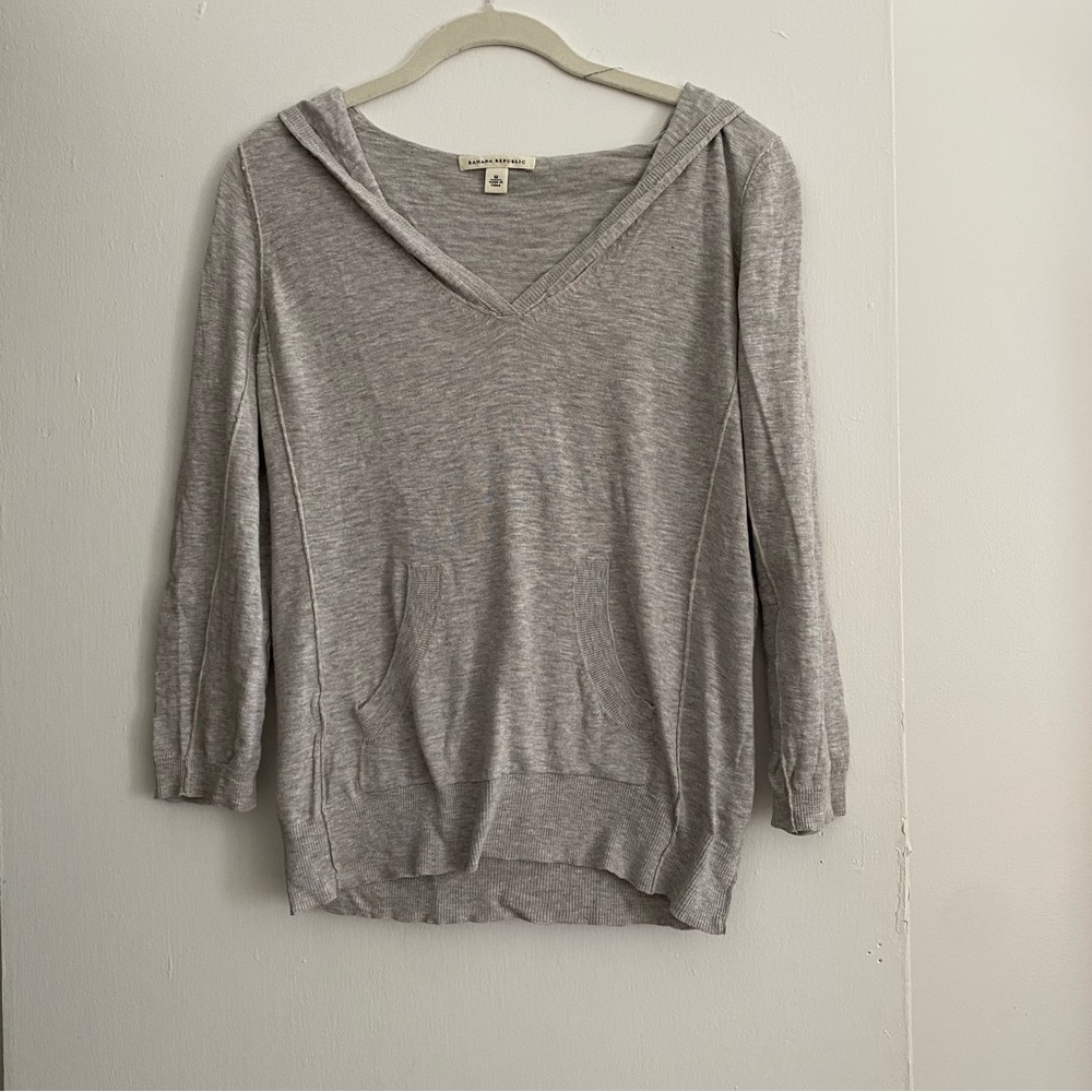 Gray Hooded Sweater Banana Republic